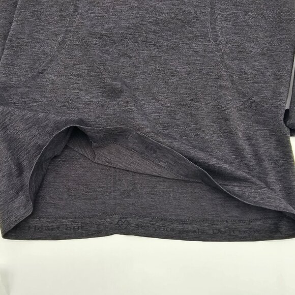 Lululemon Swiftly Tech Long Sleeve Crew Heathered Dark Slate Size 8 Hip Length - Picture 9 of 16